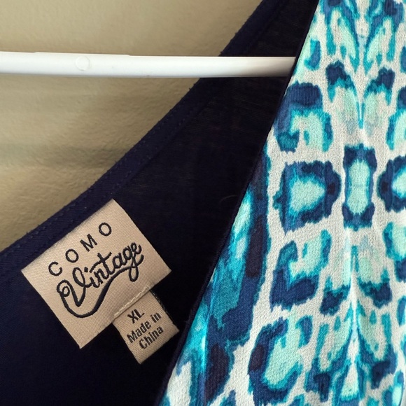 Como Vintage Blue Sleeveless Tank Top - Picture 5 of 5